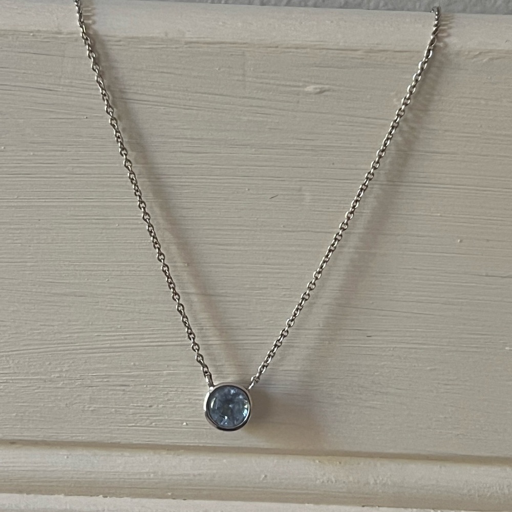 Elegant Blue Gemstone Silver Necklace